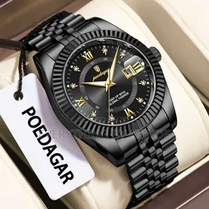 Poedager Wrist Watch Analog and Digital and in Black