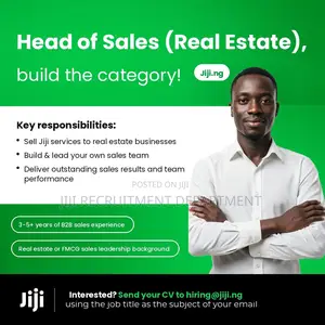 Head of Real Estate Sales – Jiji.Ng