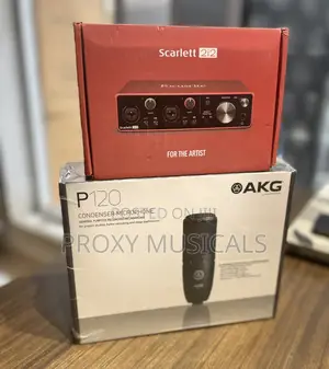Scarlett 2i2 Soundcard Akg P120 Studio Condenser Microphone