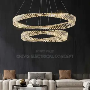 Modern Living Room Led Dimmable Pendant Lights Luxury Gold Irregu