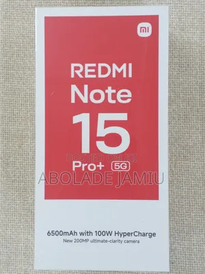 New Xiaomi Redmi Note 15 Pro+ 512 GB Black