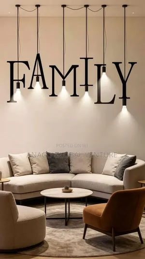 Alphabet Pendant Light With Bulb