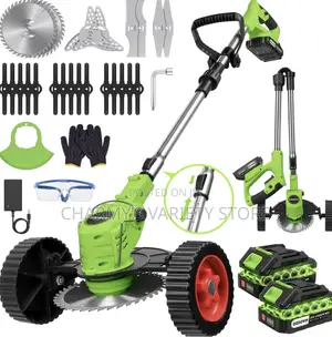 Rechargeable Grass Cutter With Double Battery And Full Accessories