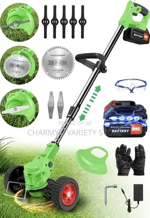 Rechargeable Grass Cutter With Double Battery And Full Accessories
