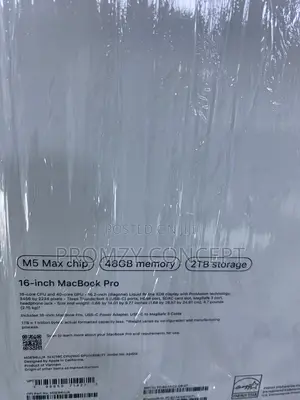 New Laptop Apple MacBook Pro 2026 M5 Max 48GB Apple M5 Max SSD 2T