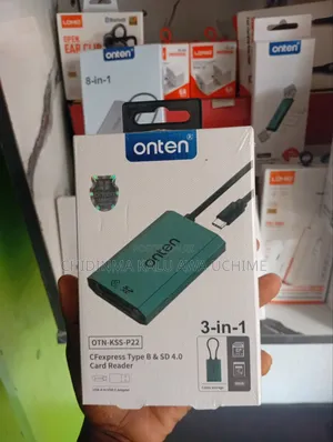 Onten Otn-KSS-P22 Professional-Grade 3-in-1 Card Reader