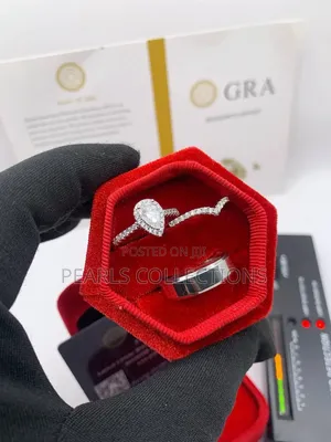 Real Diamond Engagement and Wedding Ring