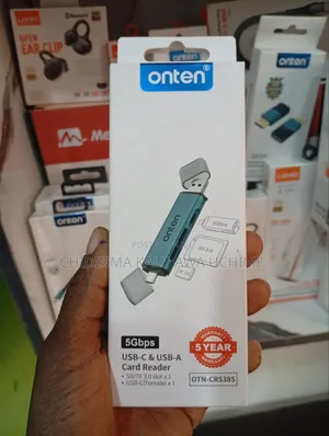 Onten Cr538s 3-in-2 Card Reader and Usb-a and Usb-C Connectors.