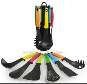 6pcs Non-Stick Kitchen Cooking Utensil Set With Stand