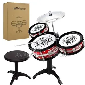 Kids Jazz Drum Set With Chair Musical Toy for Children