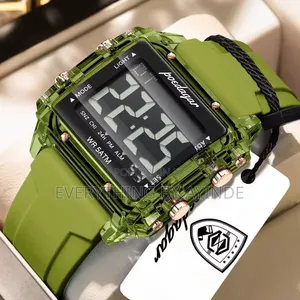 Poedager Wrist Watch Analog and Digital Green With Black Face