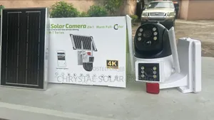 V380pro Double Dual-Lens Solar Camera Uhd- CCTV With Led Light