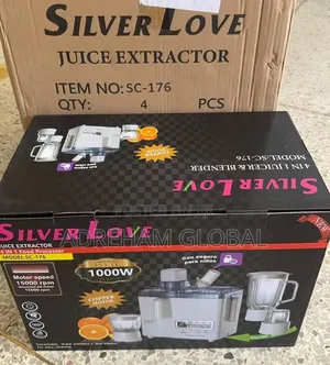 Silver Love 4 in 1,1000watts Juicer and Blender Food Processor