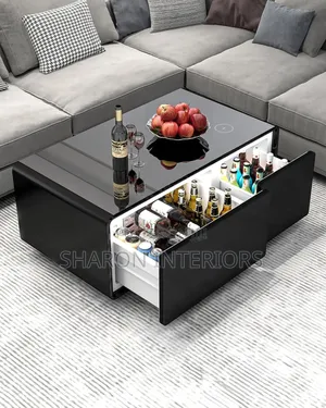 Smart Coffee Table With Refrigerator.