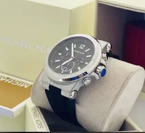 Michael Kors Quality Luxury Men Chronograph Rubber Strap Wristwatch