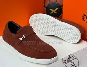 Hermes Quality Luxury Men Suede Shoe