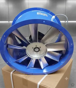 Heavy Duty Industrial Axial Duct Fan Blue Cylindrical Exhaust Fan