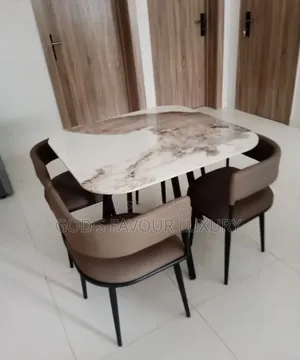 Modern Marble Dining Table and Chairs