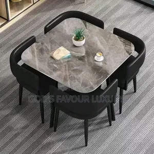 Modern Marble Dining Table and Chairs