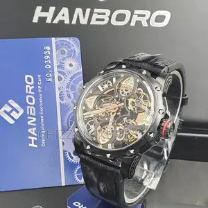 Hanboro Authentic Quality Luxury Men Automatic Engine Wristwatch
