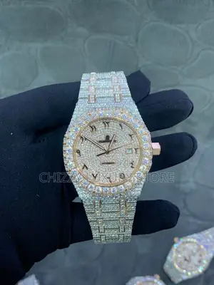 Audemars Piguet Quality Luxury Men Iced Zirconia Stone Wristwatch