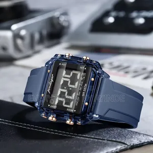 Poedager Wrist Watch Analog and Digital Blue With Black Face