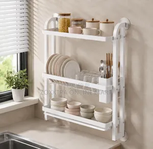 3-Tier Wall-Mounted Stainless Steel Kitchen Dish Drying Rack
