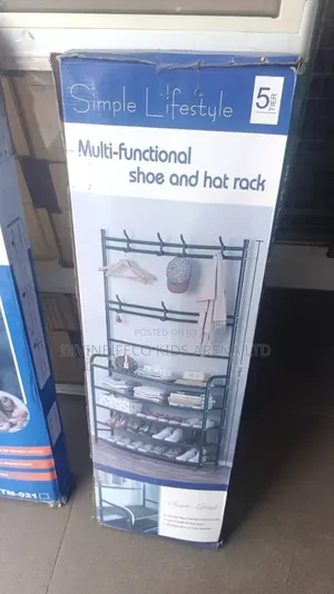 5-Tier Multifunctional Shoe, Hat Coat Storage Rack