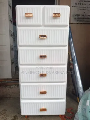 5-Layer Plastic Baby Wardrobe Storage Cabinet With Drawers