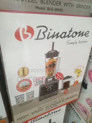 Binatone BLG-809 High-Speed Blender Grinder -800w Turbo Power