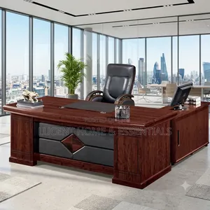 Premium 1.6 Meter Executive Office Table High-Back Leather Chair Set