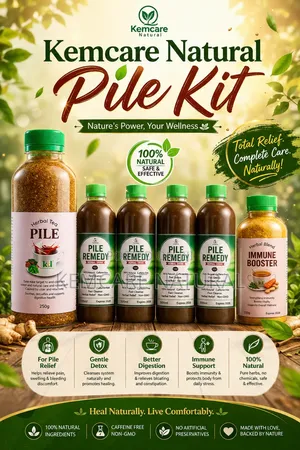 Kemcare Natural Pile Kit Supports Rectum Eliminates Discomfort