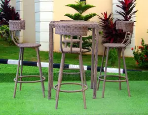 Brown Rattan Bar Stool