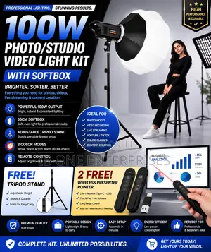 Upgrade Your Studio With a Powerful 100w Softbox Light Kit Today