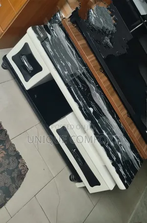 Imported Marble Top Adjustable Tv Stand With Drawers