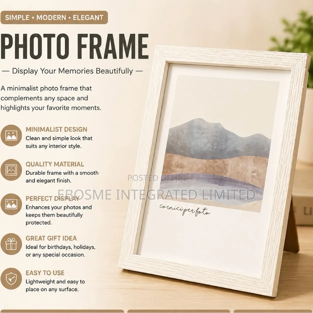 White Photo Frame 14.5cm X 19.5cm