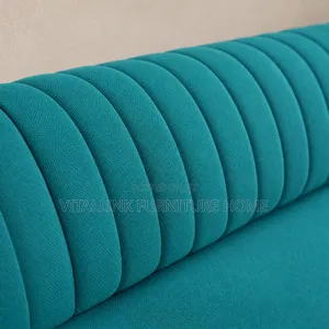 2-Piece Modern Teal Sofa Set – 3-Seater Loveseat With Pillows