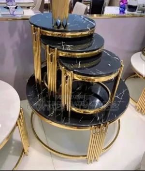 Modern Centre Table With 2 Sides Stool