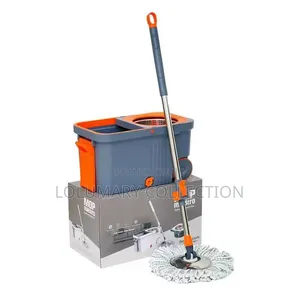 Rotating Spin Mop Bucket Set With Microfiber Head Floor Cleaning
