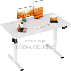 Modern Adjustable Height Electric Standing Desk(1.4mtr) White