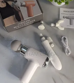Handheld Massage Gun Thrusting Dildo Vibrator-With 4 Heads + 1dildo