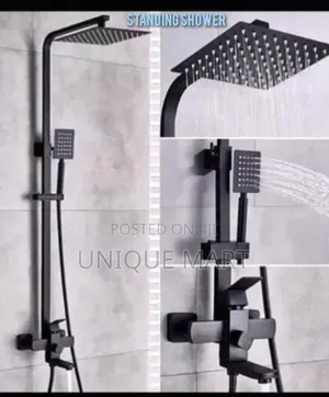 Quality Black Matt Square Standing Shower