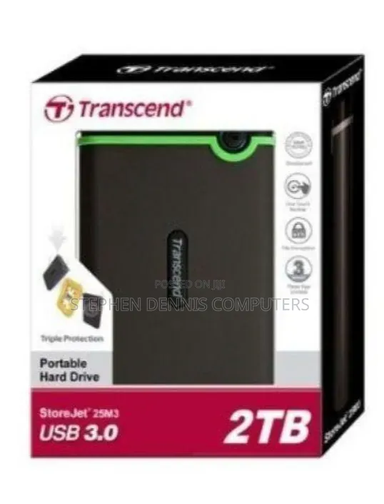 Transcend 2tb External Hard Disk Drive Back Up