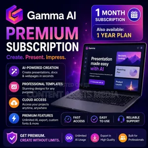 Gamma Ai Premium Subscription – 1 Month 1 Year Access