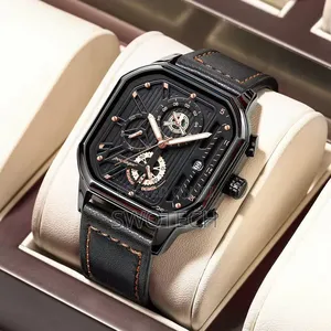 Poedagar Men Leather Watch