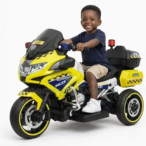 Kids Electric Police Ride-on Power Bike With Lights Music