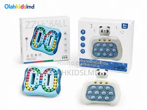 Puzzle Ball Panda Push Pop Game Machine – Kids Fidget Toy Set
