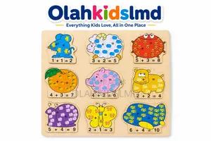 Wooden Transportation Peg Puzzle – Cars, Bus, Plane, Ages 3+