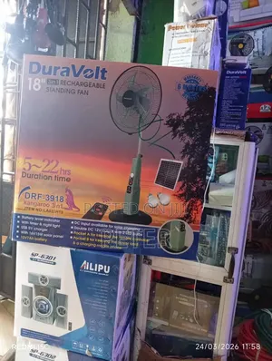 Duravolt Rechargeable Solar Standing Fan