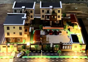 Neatly Built 6 Units Terrace Duplex Estate Scale Model for Sale